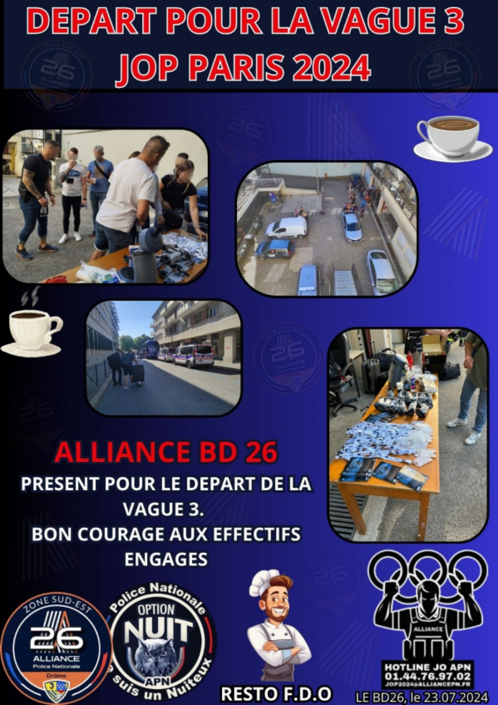 BD 26 départ vagues 3 JOP PARIS 2024 