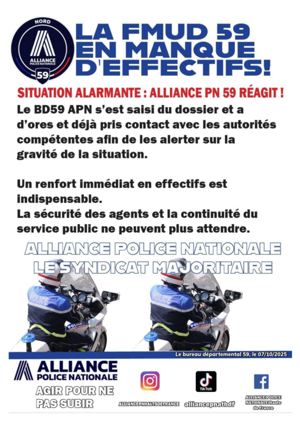 FMUD 59 MOTOCYCLISTES